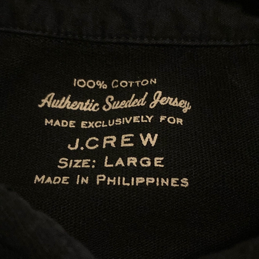 Mens Large J. Crew sueded jersey